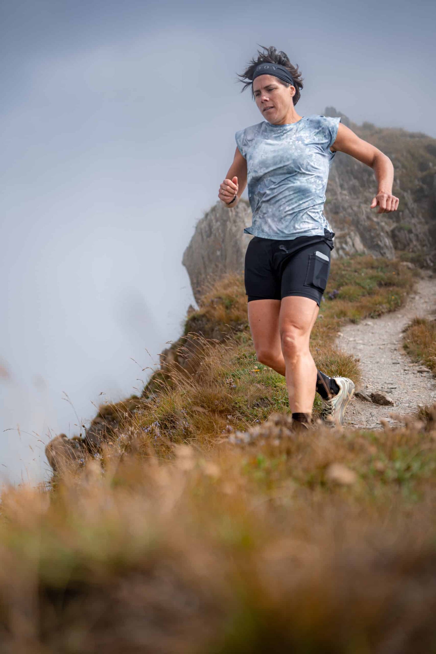 T-shirt OOrizon Aero Light - Green Flowers