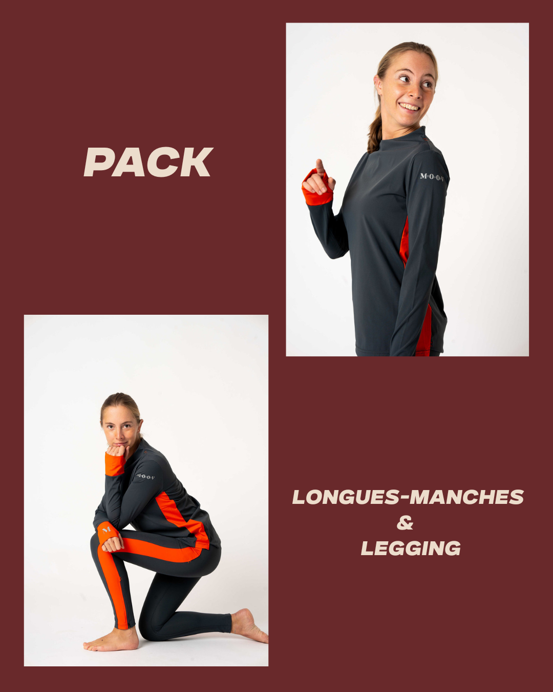 Pack hiver - Legging + manches longues ORANGE