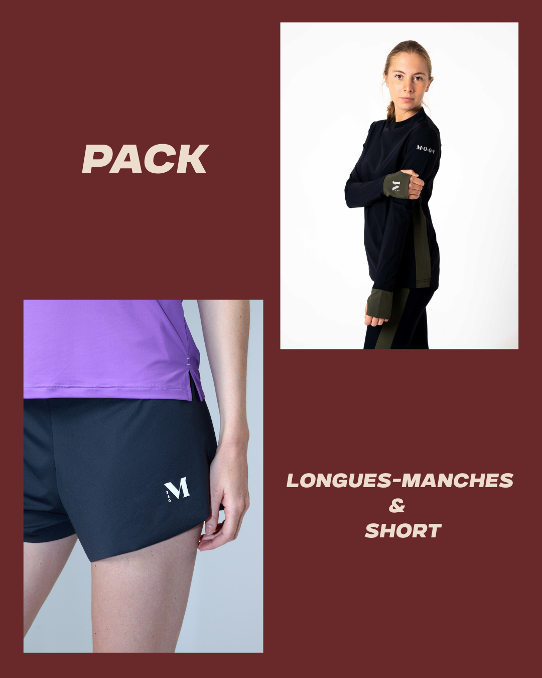 Pack mi-saison - Manches longues + short NOIR