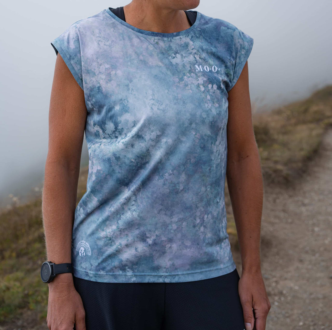 T-shirt OOrizon Aero Light - Green Flowers