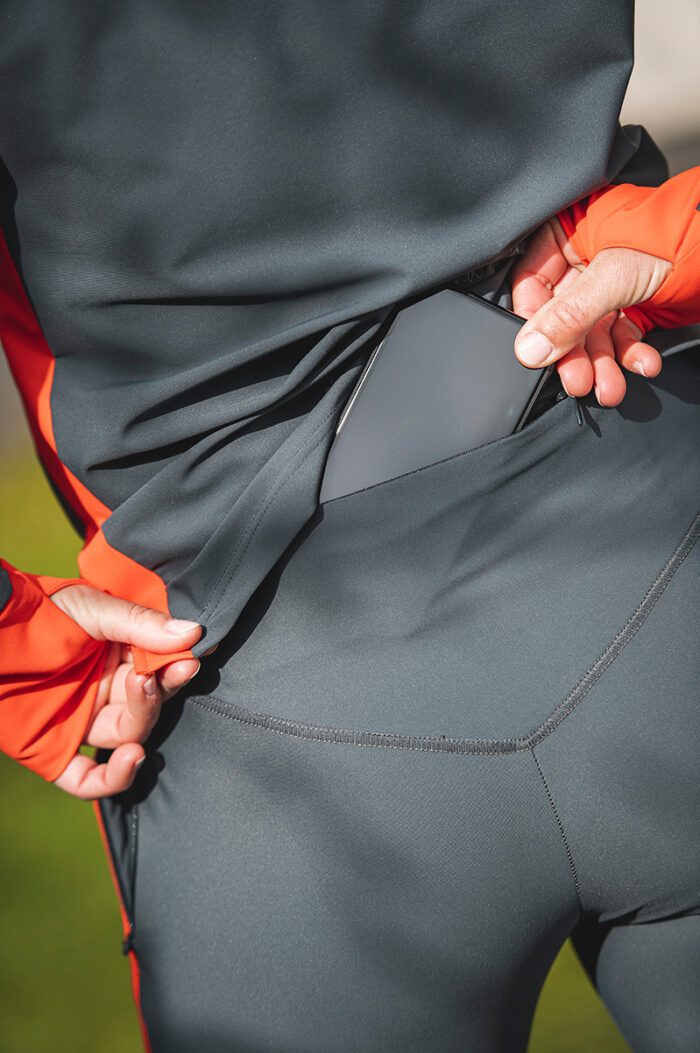Moov360 Grey - Orange leggings detail