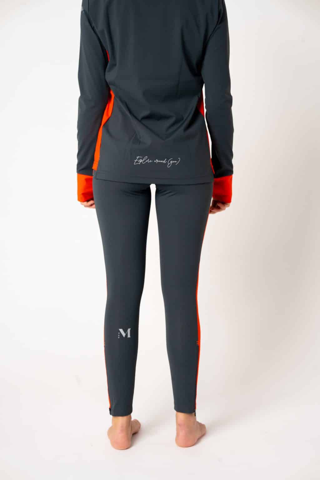 Women's eco-friendly leggings Grey - Orange