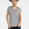 t-shirt manches courte écoresponsable Gris-jaune