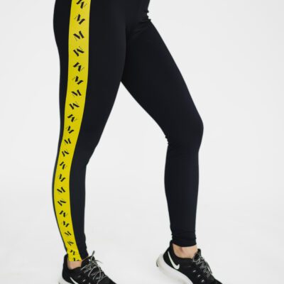 Eco-friendly leggings Black-yellow