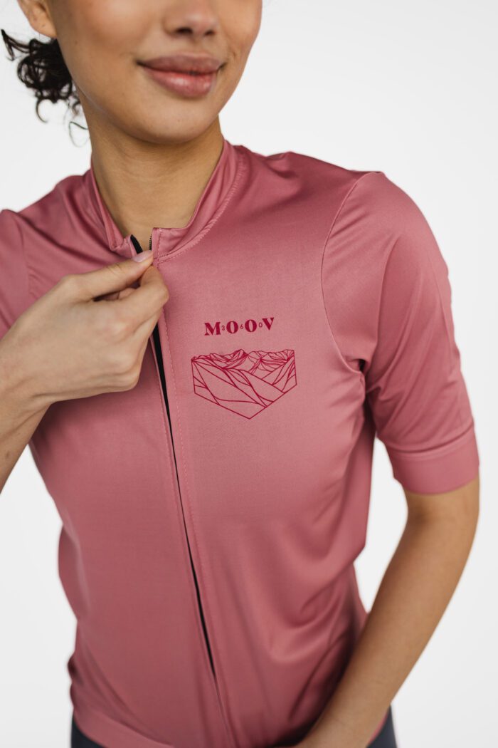 Eco-responsible bicycle jersey Pink
