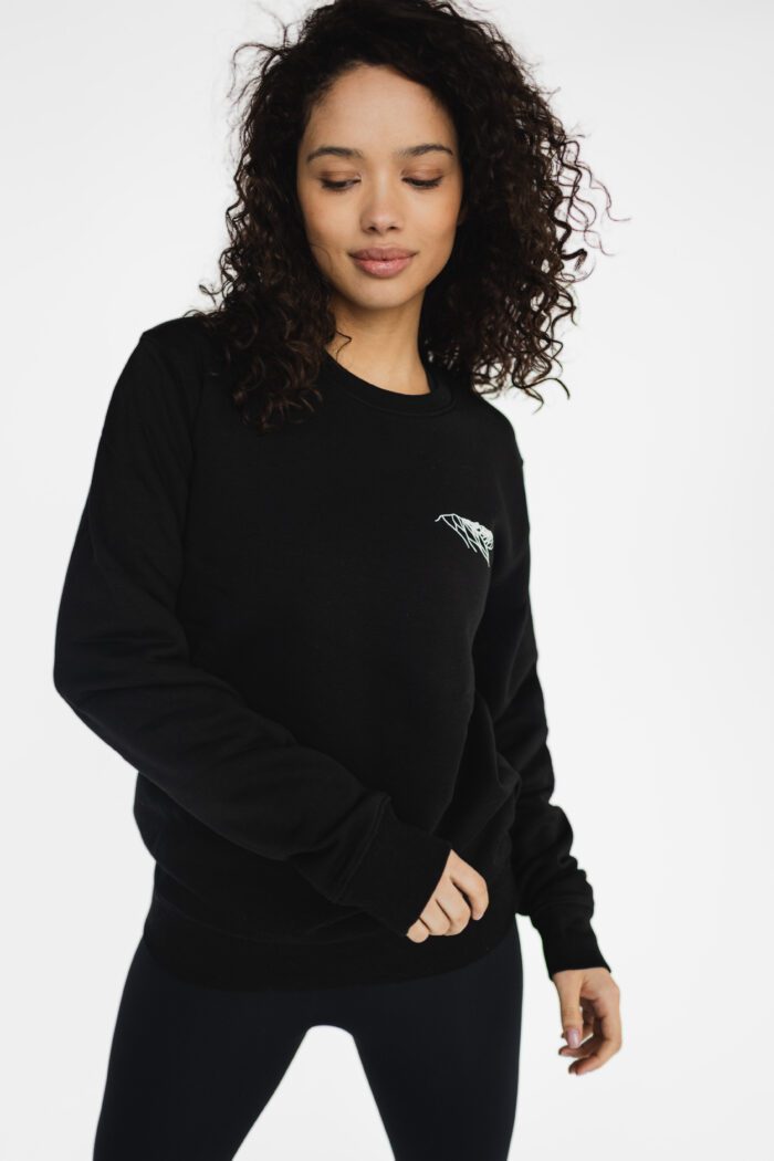 Unisex eco-vriendelijk sweatshirt zwart zonder Moov360 ( alleen in zwart)